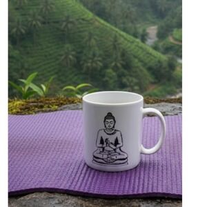 COVENTRY Zen Meditating Buddha 1 Coffee Mug Oversize Jumbo Cup Health Peace Mind
